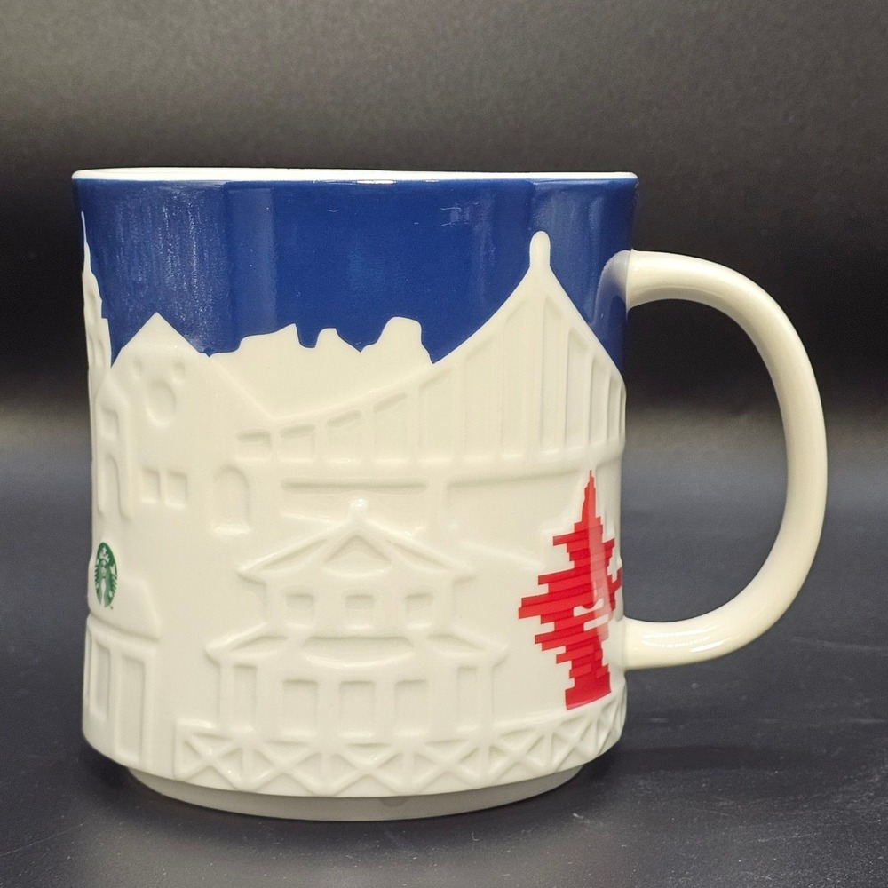 QINGDAO China Starbucks Cityscape Relief 3D Collector Series Mug 16oz